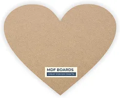 variety 4 Inch HEART MDF PACK OF 6 Wooden Geometric Object-thumb2