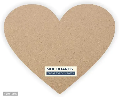 variety 4 Inch HEART MDF PACK OF 6 Wooden Geometric Object-thumb3