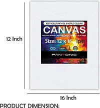 PANTONIC 12 x 16 Artists CANVAS BOARD TRIPLE LAYER PRIMED Cotton Medium Grain Board Canvas  Set of 1   White-thumb1