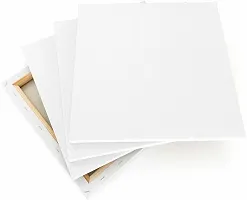 variety 12 x 14 STRETCHED CANVAS BOARD Cotton Medium Grain Stretched Canvas Board  Set of 2   PURE WHITE-thumb1