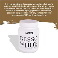 PANTONIC GESSO WHITE 500 ML White Gesso for Oil Painting, Paint Formulations, Canvas (Semi-liquid 500 ml)-thumb2