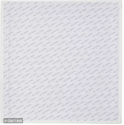 variety 4 x 4 CANVAS BOARD Cloth Medium Grain Board Canvas  Set of 12   PURE WHITE-thumb3