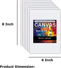 PANTONIC 6 x 8 Artists CANVAS BOARD TRIPLE LAYER PRIMED Cotton Medium Grain Board Canvas, Primed Canvas Board  Set of 12   White-thumb1