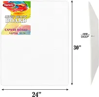 variety 24 x 30 CANVAS BOARD Cotton Medium Grain Board Canvas  Set of 1   White-thumb2