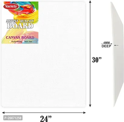 variety 24 x 30 CANVAS BOARD Cotton Medium Grain Board Canvas  Set of 1   White-thumb3