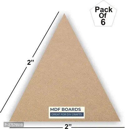 variety 2 Inch TRIANGLE MDF PACK OF 6 Wooden Geometric Object