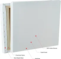 variety 10 x 14 STRETCHED CANVAS BOARD Cotton Medium Grain Stretched Canvas Board  Set of 4   White-thumb2