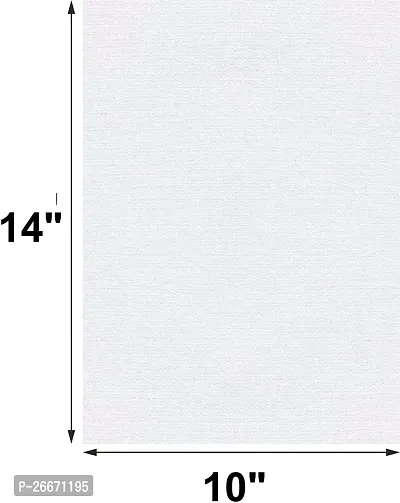 variety 10 x 14 CANVAS BOARD Cotton Medium Grain Board Canvas  Set of 1   White-thumb2