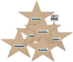 variety 6 Inch STAR MDF PACK OF 6 Wooden Geometric Object-thumb4