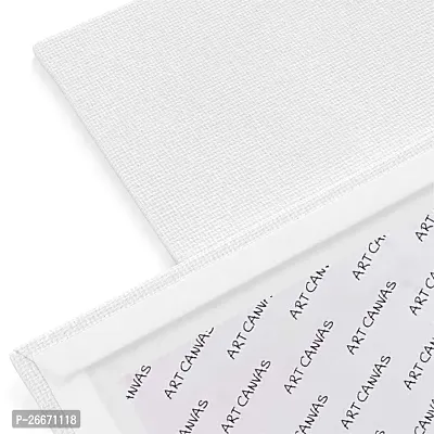 variety 5 x 5 CANVAS BOARD Cotton Medium Grain Board Canvas  Set of 12   PURE WHITE-thumb3