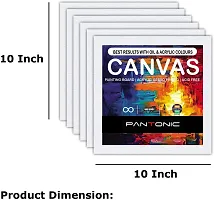 PANTONIC 10 x 10 Artists CANVAS BOARD TRIPLE LAYER PRIMED Cotton Medium Grain Board Canvas, Primed Canvas Board  Set of 10   White-thumb1