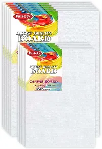 Variety Canvas 7oz Triple Layer 8x10[5] 6x8 [5] Artist canvas Cotton Medium Grain Board Canvas  Set of 10   White-thumb1