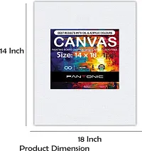 PANTONIC 14 x 18 Artists CANVAS BOARD TRIPLE LAYER PRIMED Cotton Medium Grain Board Canvas, Primed Canvas Board  Set of 1   White-thumb1