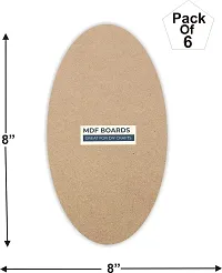 variety 8 Inch OVAL MDF PACK OF 6 Wooden Geometric Object-thumb1