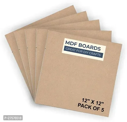 variety STRONG MDF BOARD 3.2 MM BOARD SHEET BROWN 12 INCH X 12 INCH PACK OF 5 Wooden Geometric Object