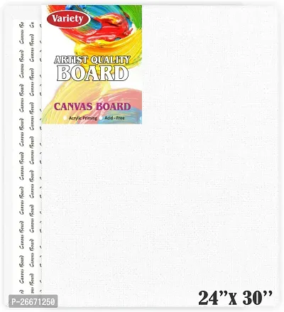 variety 24 x 30 CANVAS BOARD Cotton Medium Grain Board Canvas  Set of 1   White-thumb0