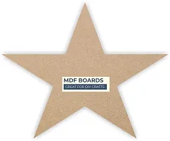 variety 8 Inch STAR MDF PACK OF 6 Wooden Geometric Object-thumb3