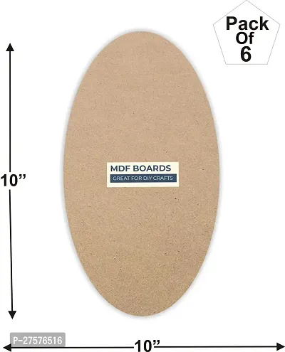 variety 10 Inch OVAL MDF PACK OF 6 Wooden Geometric Object