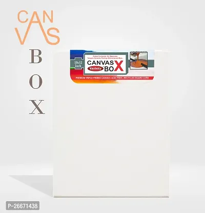 Variety Canvas Box Canvas 10 x 12 Inch pack of 1 Cotton Medium Grain Board Canvas  Set of 1   PURE WHITE