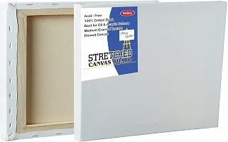 variety 12 x 16 STRETCHED CANVAS Cotton Medium Grain Stretched Canvas Board  Set of 1   White-thumb2