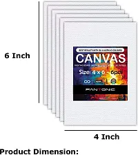 PANTONIC 4 x 6 Artists CANVAS BOARD TRIPLE LAYER PRIMED Cotton Medium Grain Board Canvas, Primed Canvas Board  Set of 12   White-thumb1