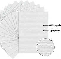 PANTONIC 5 x 5 Artists CANVAS BOARD TRIPLE LAYER PRIMED Cotton Medium Grain Board Canvas, Primed Canvas Board  Set of 6   White-thumb1