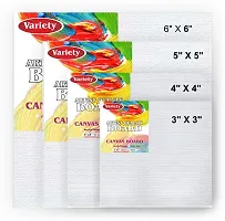 variety 6x6 5x5 4x4 3x3 BOARD CANVAS Cloth Medium Grain Board Canvas  Set of 12   White-thumb2