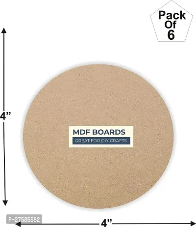 variety 4  Inch ROUND MDF PACK OF 6 Cherry Wood Veneer  10.16 cm x 10.16 cm-thumb2