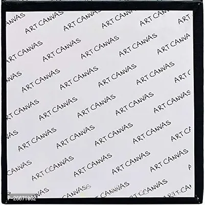 variety 6 x 6 BLK CANVAS BOARD Cotton Medium Grain Board Canvas  Set of 6   Black-thumb4