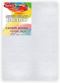 Variety Canvas 6 x 8 [3] 5 x 7 [3] Artist Canvas board Cotton Medium Grain Board Canvas, Primed Canvas Board  Set of 6   White-thumb2