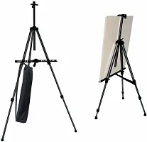 Variety Canvas Metal Easel Stand and Canvas Board Combo 8x10 2  10x12 3  pack of 5 Cotton Medium Grain Board Canvas  Set of 5   PURE WHITE-thumb3