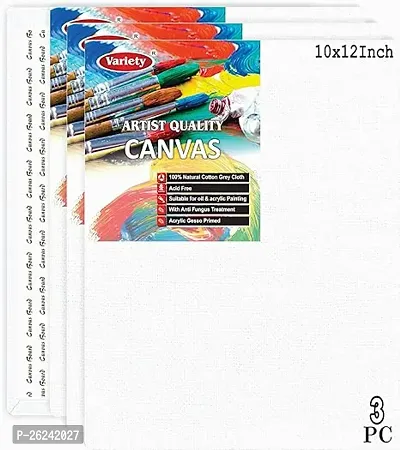 Variety Canvas 10 X 12 Canvas Board Cotton Medium Grain Board Canvas Set Of 3 White-thumb0