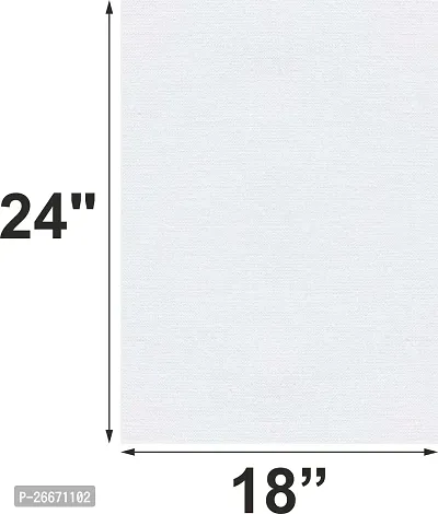 variety 18 x 24 BOARD CANVAS Cotton Medium Grain Board Canvas  Set of 1   PURE WHITE-thumb2