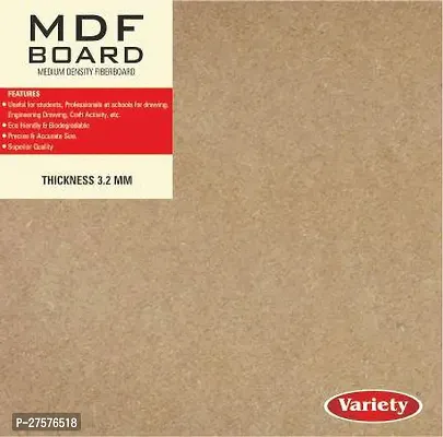 variety STRONG MDF BOARD 3.2 MM BOARD SHEET BROWN 12 INCH X 12 INCH PACK OF 5 Wooden Geometric Object-thumb3