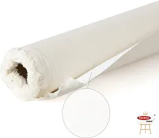 variety 28 x 5 MTR CANVAS ROLL Cloth Medium Grain Canvas Roll  Set of 1   PURE WHITE-thumb3