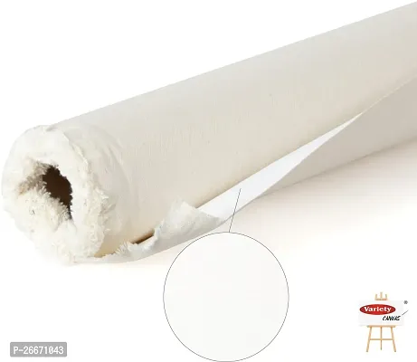 variety 28 x 5 MTR CANVAS ROLL Cloth Medium Grain Canvas Roll  Set of 1   PURE WHITE-thumb4