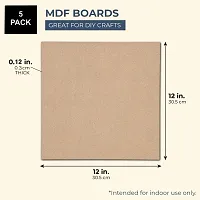 variety STRONG MDF BOARD 3.2 MM BOARD SHEET BROWN 12 INCH X 12 INCH PACK OF 5 Wooden Geometric Object-thumb1