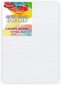 variety 10 x 12 BOARD CANVAS Cloth Medium Grain Board Canvas  Set of 6   PURE WHITE-thumb1