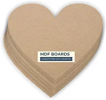 variety 4 Inch HEART MDF PACK OF 6 Wooden Geometric Object-thumb1