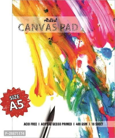 variety A5 Cotton Acid Free Canvas Pad  Set of 10   White