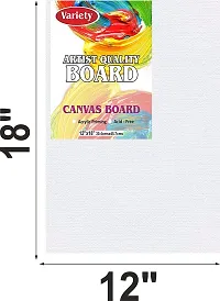 variety 12 x 18 CANVAS BOARD Cotton Medium Grain Board Canvas  Set of 4   White-thumb1