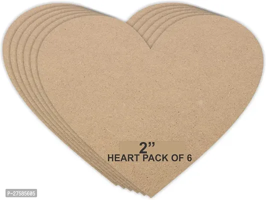 PANTONIC Mdf Board Heart 2 inch for Art  Craft  6  Ash Japanese Wood Veneer  6 cm x 6 cm