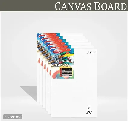 Variety Canvas 4X6 Artist Board Pack Of 6, White Color