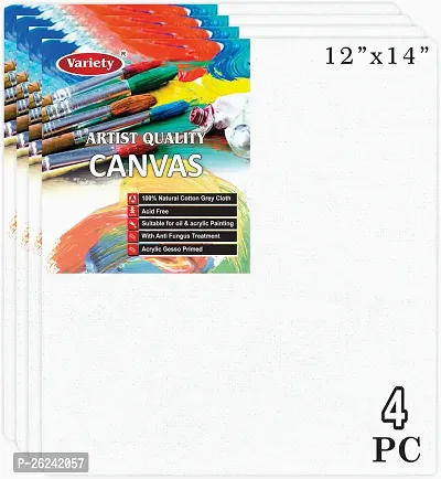 Variety Canvas Board 12X14 Canvas Board -Pack Of 4