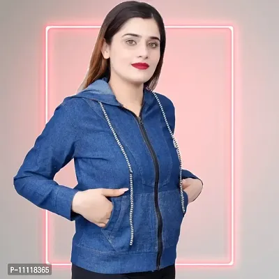 Stylish Blue Denim  Denim Jacket For Women-thumb3