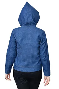 Trendy Blue Denim Jacket For Women-thumb2