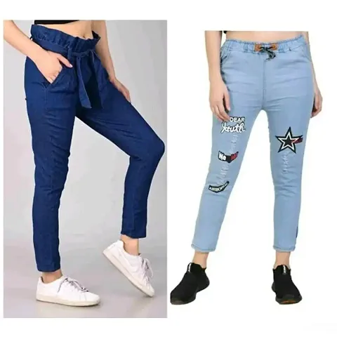 Trendy Mid Rise Jeans Combo of 2