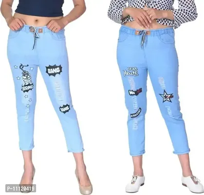 Stylish Denim Jeans Combo For Women-thumb0