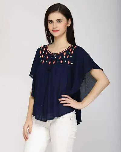 Elegant Rayon Self Design Top For Women