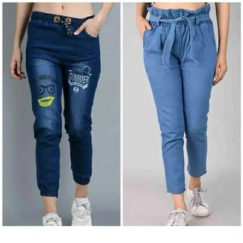 Printed Casual wear Jeans Combo of 2